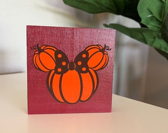 Magical Mouse Pumpkin Wooden Sign, Fall Tiered Tray Decor