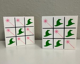 Wicked Witch Tic Tac Toe Sign • Glinda or Elphaba Theme • Wicked Inspired Gift