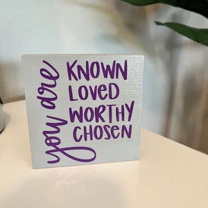 You Are Inspirational Small Wooden Sign (Perfect for Tiered Tray)