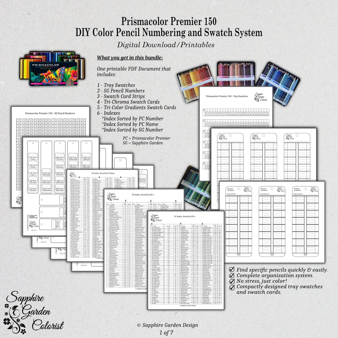 Prismacolor Premier 150 DIY Color Pencil Numbering & Swatch System
