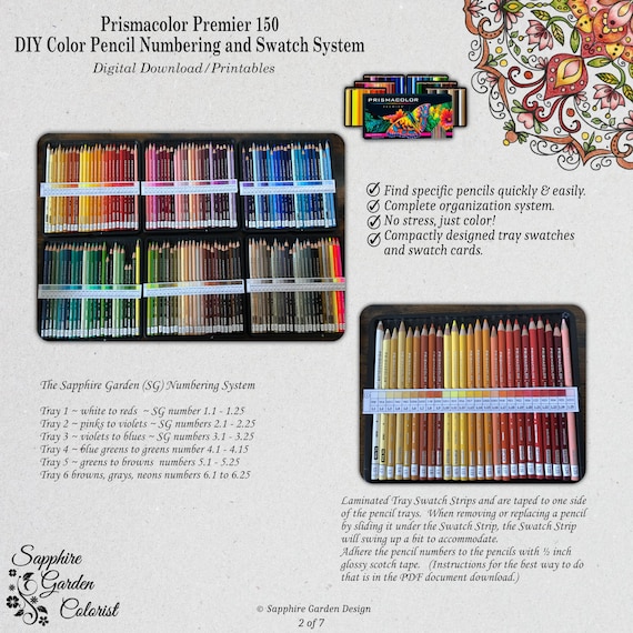 Prismacolor Premier 150 Sistema de muestra y numeración de lápices