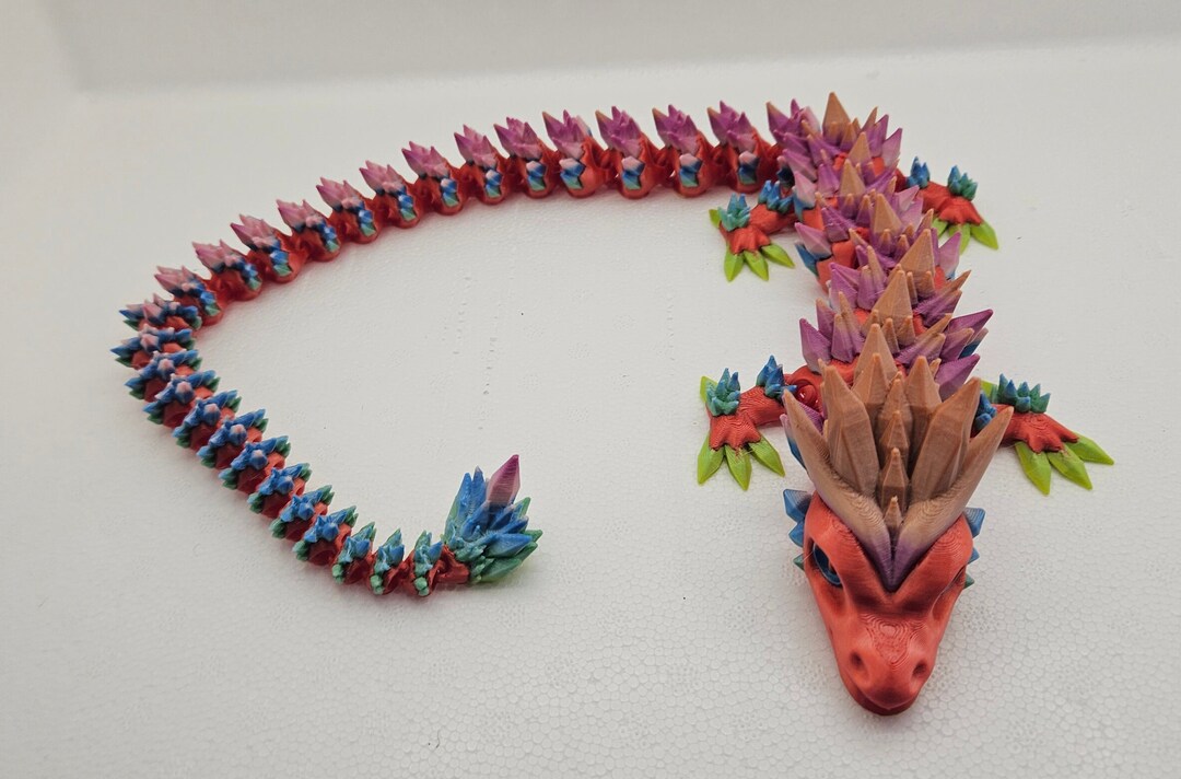 3d Printed Articulated Dragon - Etsy