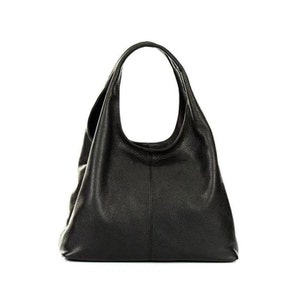 Women's Leather Bag | Black | Leather Bag | Shoulder Bag | Genuine Leather | Made in Italy | SAMONA MODEL