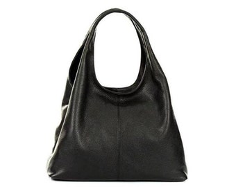 Women's Leather Bag | Black | Leather Bag | Shoulder Bag | Genuine Leather | Made in Italy | SAMONA MODEL