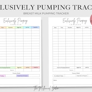 Exclusive Pumping Tracker | Breastmilk Tracker | Baby Log | Breast Feeding Tracker | Baby Tracker | Instant Download