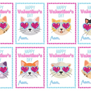 Tarjetas de San Valentín para gatos, San Valentín en el aula, San Valentín para niños