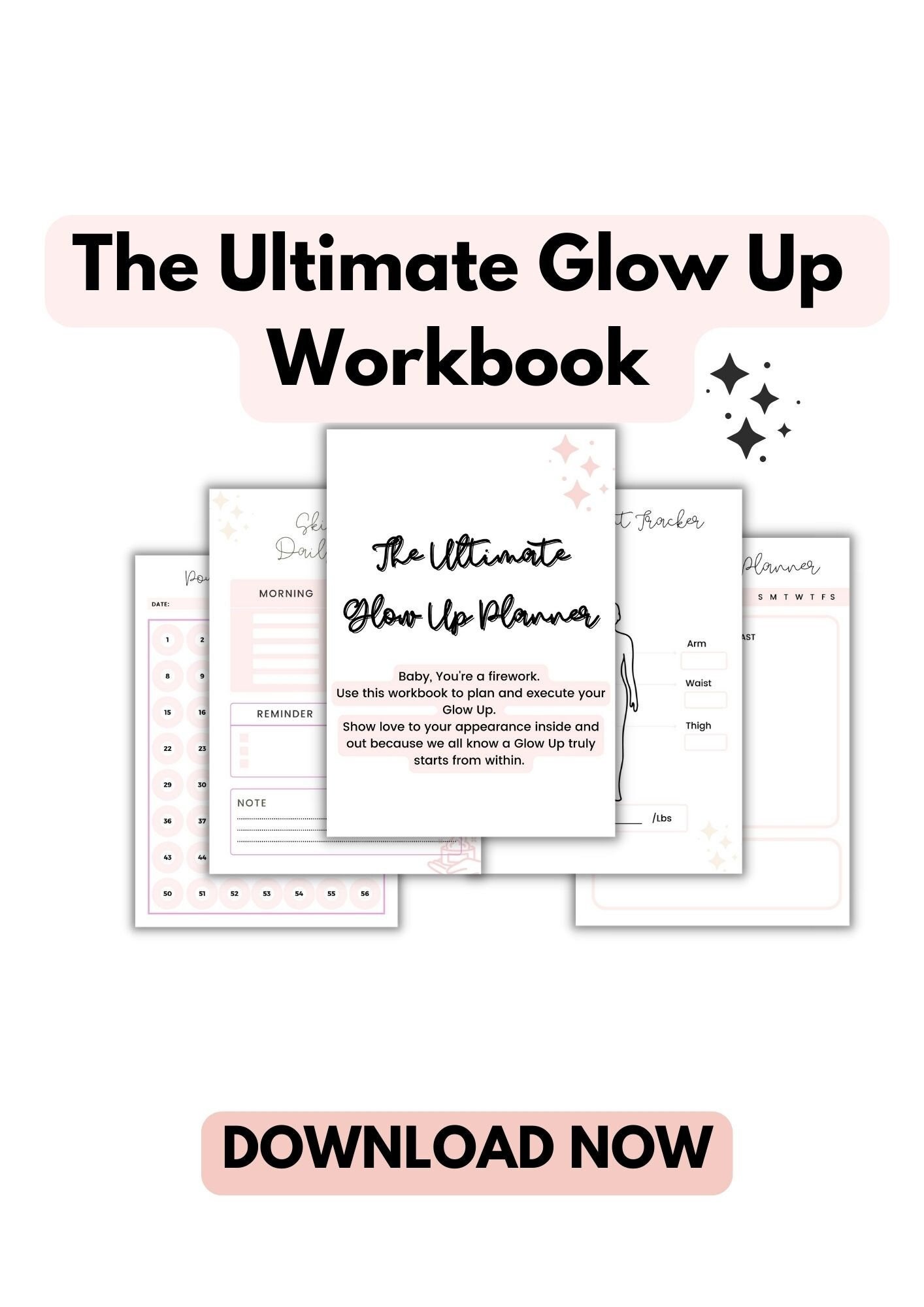 Le planificateur ultime Glow Up, le cahier d'exercices et le guide