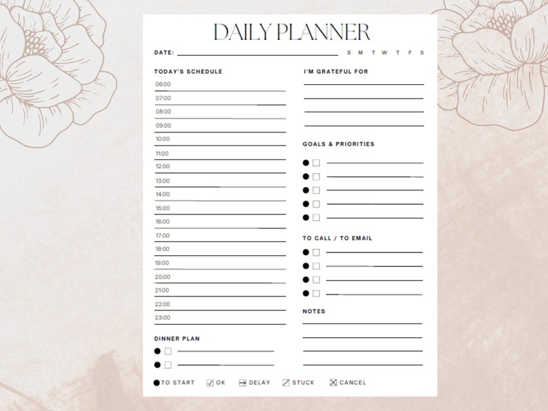 Undated Digital Planner Bundle Daily Weekly and Monthly - Etsy