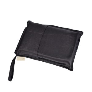 Single Pure Silk Sleeping Bag Liner for Camping Hiking Hostel Travel- Black