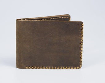 Personalized Leather Bifold Wallet, Father's Day Gift