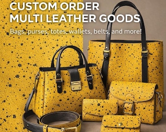 Custom Leather Goods, Limited Edition Leather, Handmade Bags Wallets Belts, Made to Order