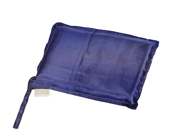 Single Pure Silk Sleeping Bag Liner for Camping Hiking Hostel Travel- Blue