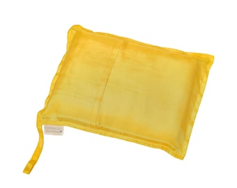 Single Pure Silk Sleeping Bag Liner for Camping Hiking Hostel Travel- Yellow