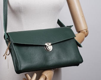 Leather Double Compartments Purse Crossbody Bag For Ladies In Prom, Weeding, Formal Events