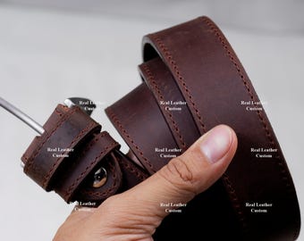 Craft Wax Genuine Leather Belts For Men and Women - Real Leather Custom