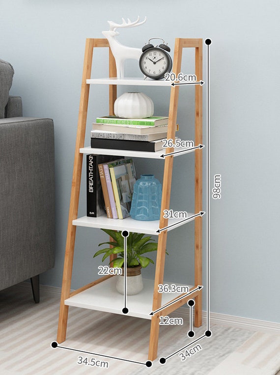 3 Tier Wooden Ladder Shelf Display Stand Unit Home Plant Flower Book Shelves 
