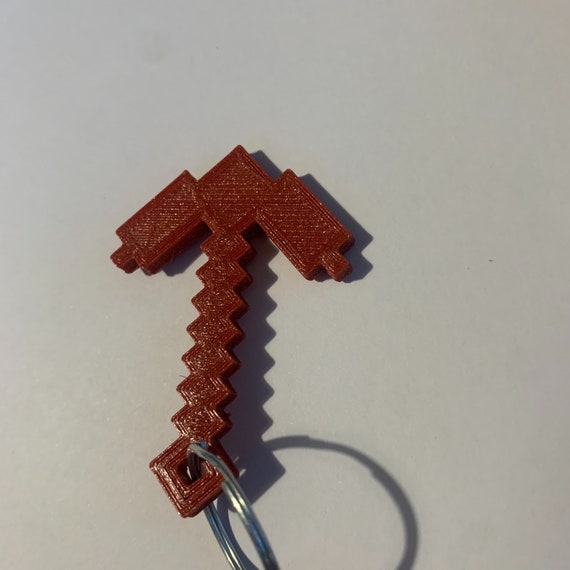 3D Printed Minecraft Pickaxe Keychain Etsy India