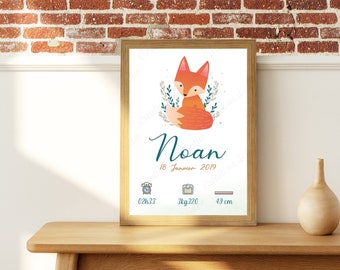 Cadre Bebe Renard Etsy France