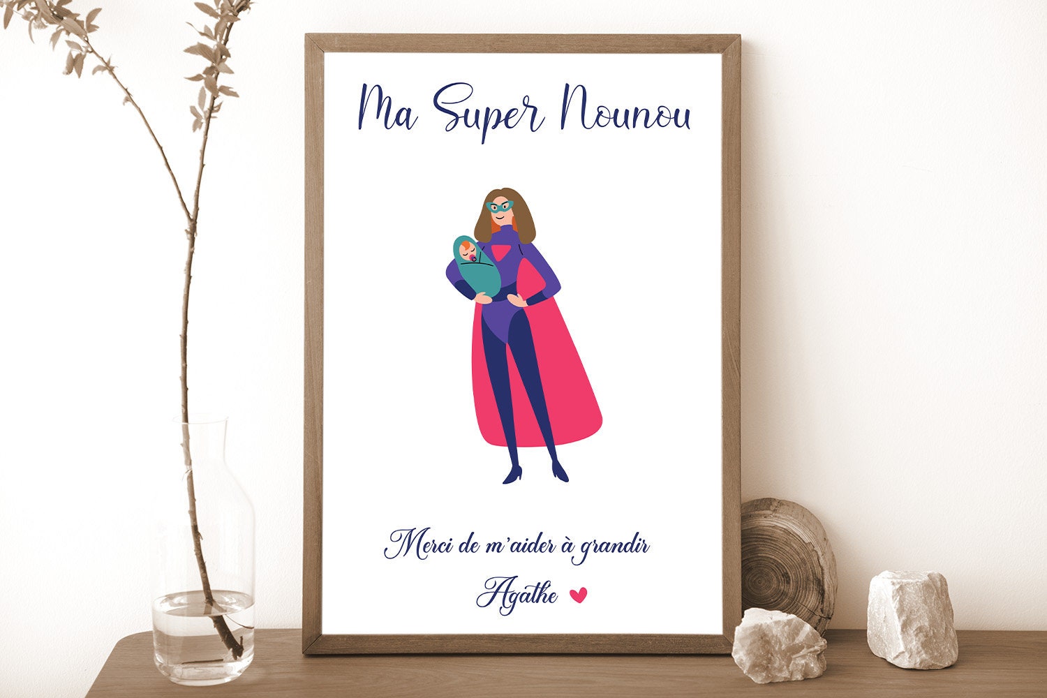 Affiche Super Nounou - Remerciement et Cadeaux A4