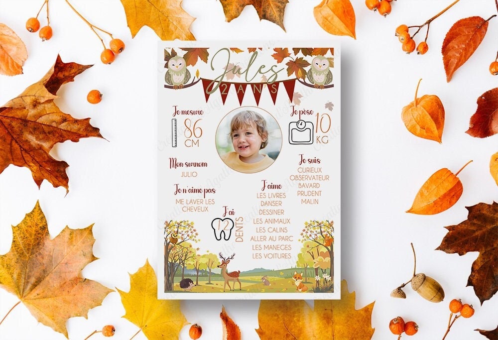 Affiche Anniversaire Personnalisée sur La Forêt Pour Tout Les Âges