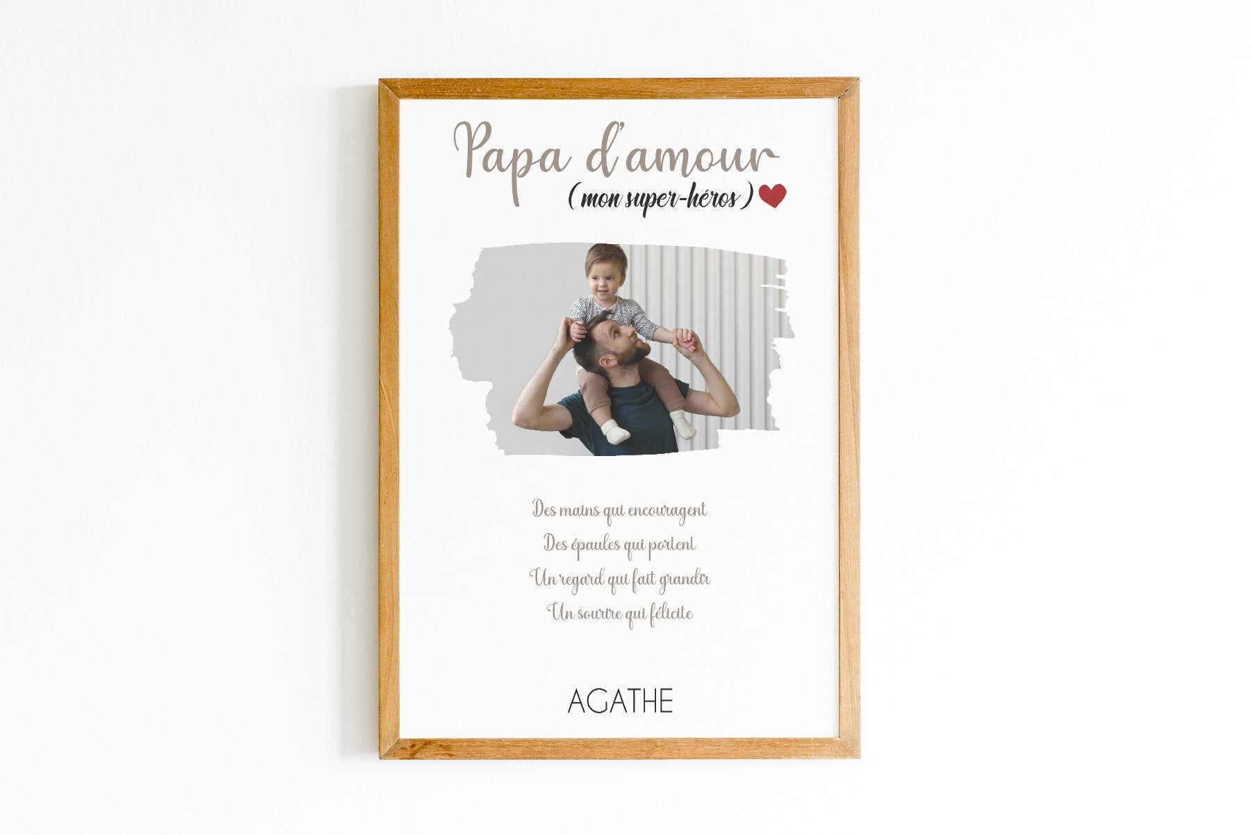Affiche Pour Papa ou Maman | Cadeau Personnalisable Citation, Poème