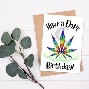 Cartão de aniversário engraçado com maconha / Aniversário com maconha / Cartão engraçado com maconha / Cartão de aniversário com drogas / Cartão de cannabis / Cartão imprimível para download instantâneo