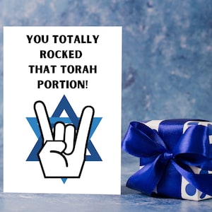 Karta Bar Micwa Karta Bat Micwa Karta B'nai Micwa Całkowicie rozwaliłeś tę część Tory Żydowskie urodziny Natychmiastowe pobieranie Wydrukuj kartę