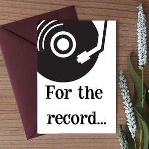Per la cronaca, amanti della musica e del vinile, biglietto di Natale per il fidanzato, biglietto d'auguri vuoto, regalo di compleanno per lui, download istantaneo, stampabile