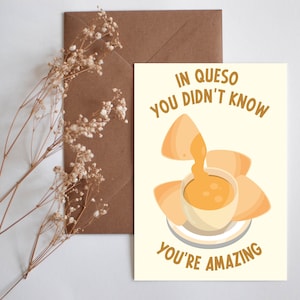 En Queso No sabías, eres increíble / Foodie Cute Friendship Pun Card, todas las ocasiones, descarga instantánea, tarjeta de felicitación imprimible