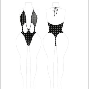 Lexi One Piece Pattern ONLY Exotic Dancewear Stripper Outfit Sewing Pattern
