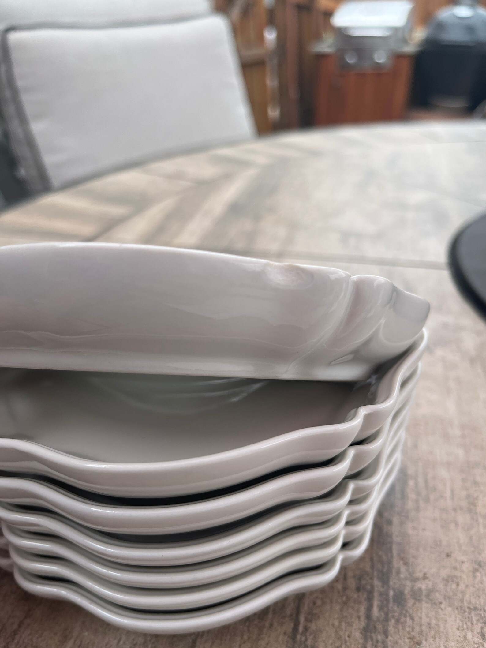 7 Red Cliff Heirloom Ironstone All White Crescent Bone Dish Etsy