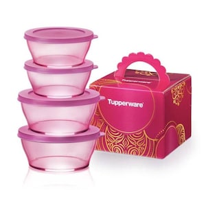 Tupperware Clear Bowl Gift Set 610 ml 990ml
