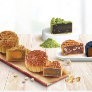 Seasonal Limited Time Festive All Time Favourite Premium Mooncake Pure Lotus Big size vegan New Flavours Gift Box