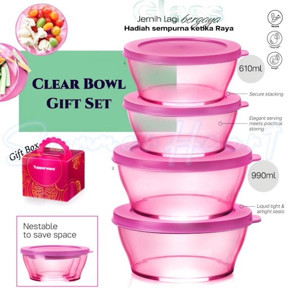 Tupperwareタッパーウェア クリアボウルセット タッパーウェア クリアボウル ギフトセット 610ml 990ml - Etsy 日本