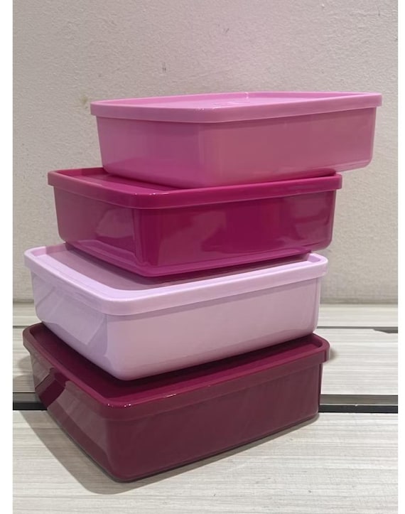 Tupperware. MM Oval #1 Containers 500 ml Red Set of 4 Pc