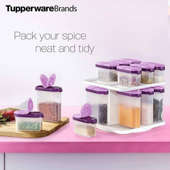 Tupperware Modular Shaker Spice Set With Carousel Set of 8/16 Pieces Dual  Sides Lid 