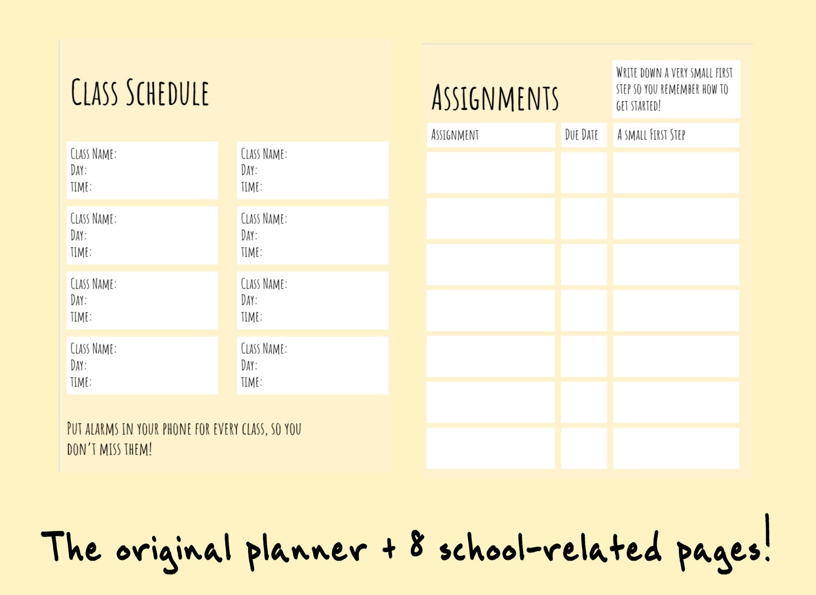 The ADHD College Student Planner Etsy
