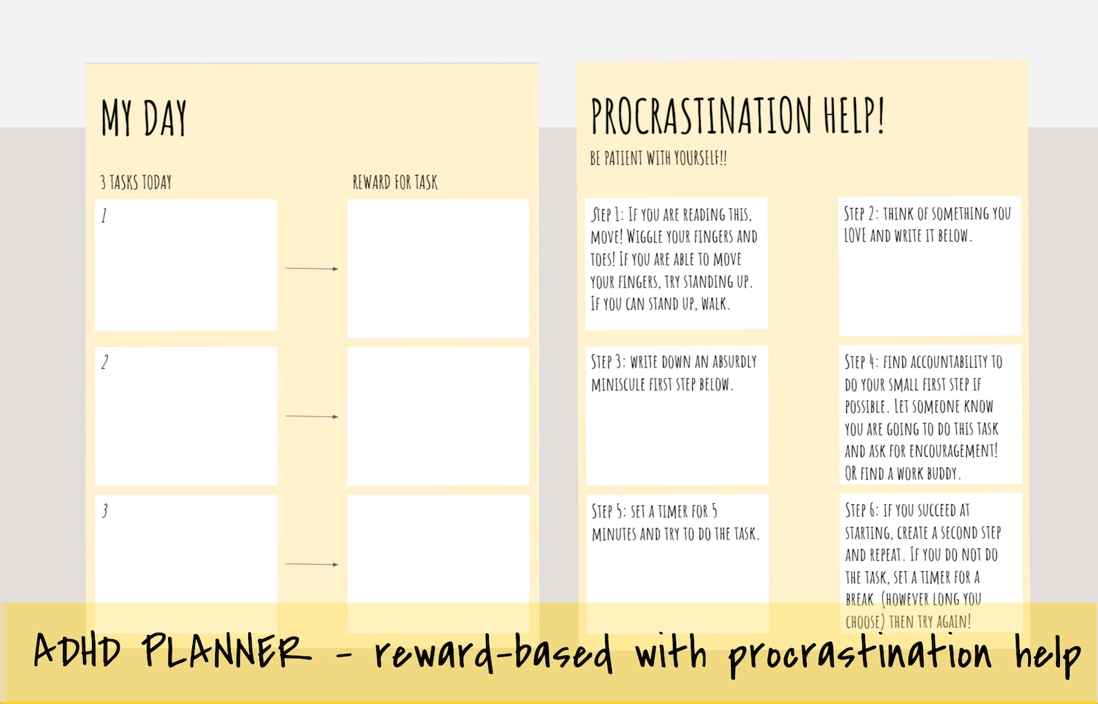 The ADHD College Student Planner Etsy