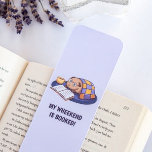 Cavia bladwijzer - cavia cadeau - schattige bladwijzer - cavia met boek - cavia moeder cadeau - Wheekend is geboekt - dier briefpapier