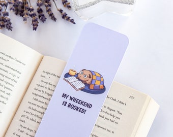 Guinea Pig Bookmark - Guinea Pig Gift - Cute Bookmark - Guinea Pig With Book - Guinea Pig Mom Gift - Wheekend Is Booked - Animal Stationery