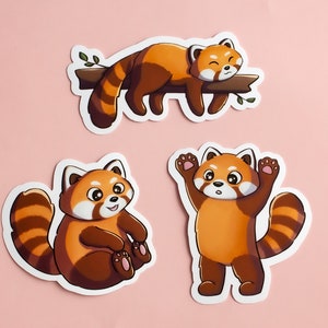Roter Panda Sticker Pack - Laptop Aufkleber - Planner Sticker (3er Pack)