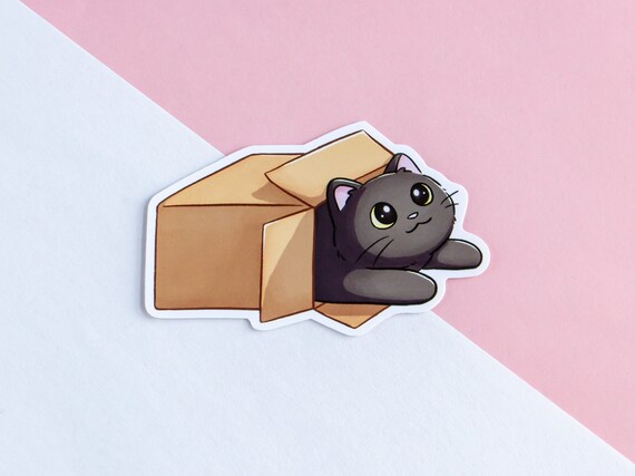 Pink Cat Sticker Box Pink Cat Sticker Box