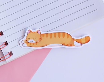 Cute Orange Cat - Orange Cat Sticker - Kawaii Animal Sticker - Laptop Sticker-  Gift For Cat Lovers