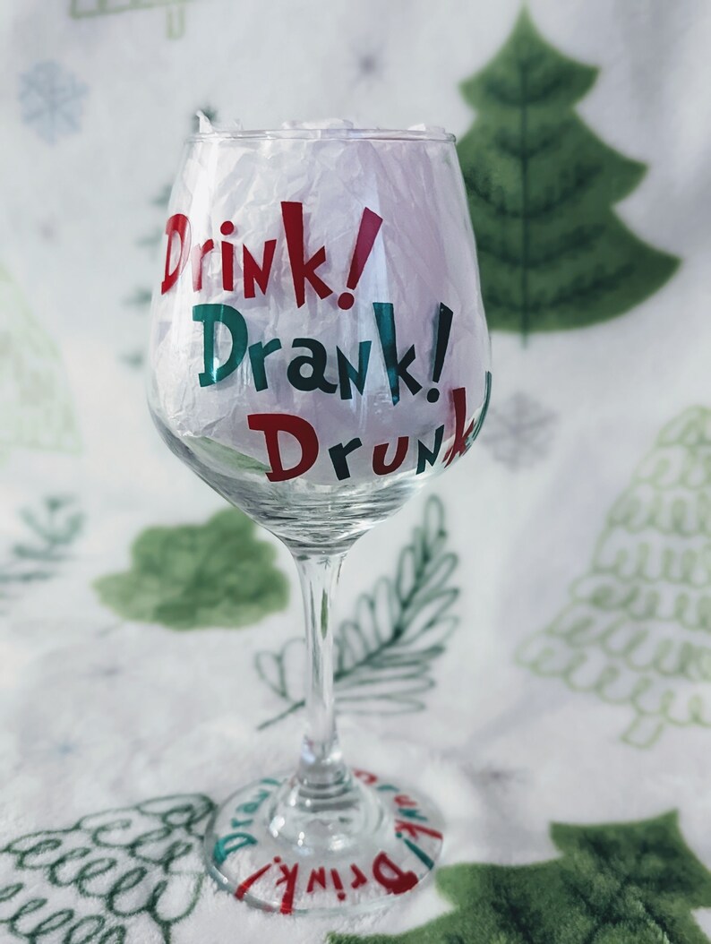 Grinch Color Changing Wine Glass Color Changing Christmas Glass Etsy