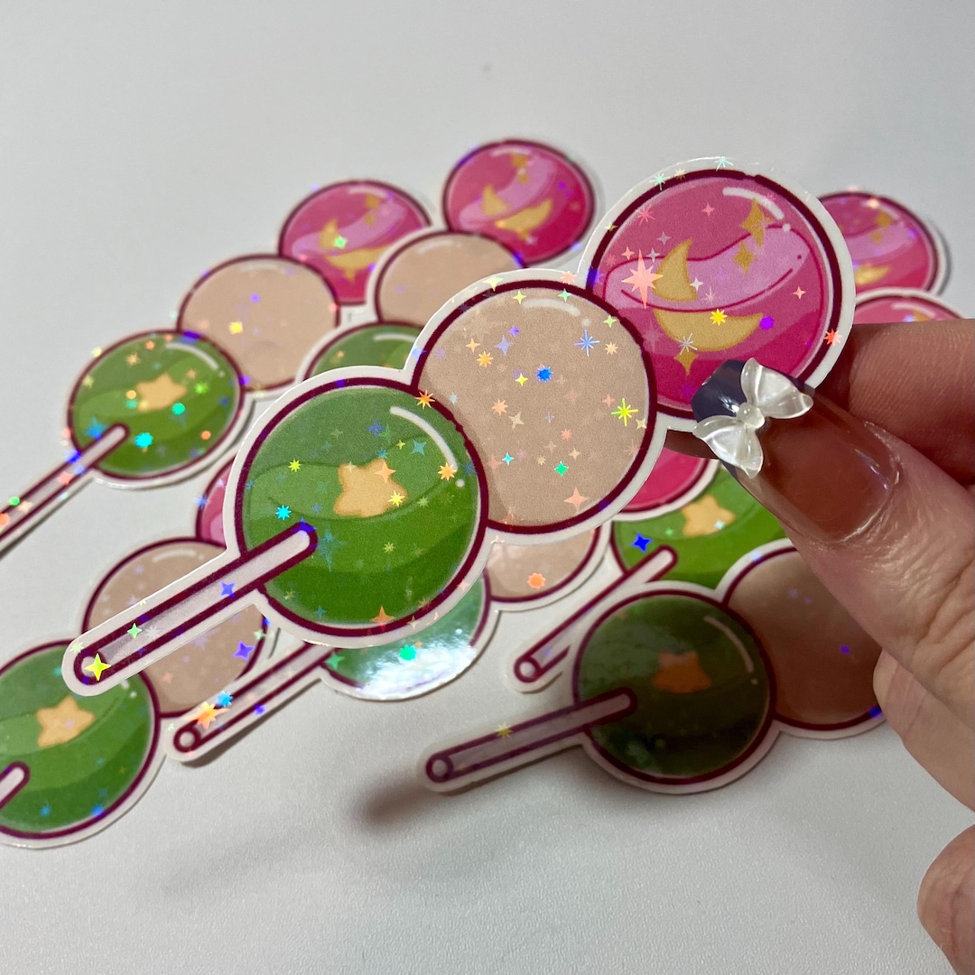 Dango Sticker Dango Vinyl Sticker | Waterproof Holographic Finish Sticker | Cute ...