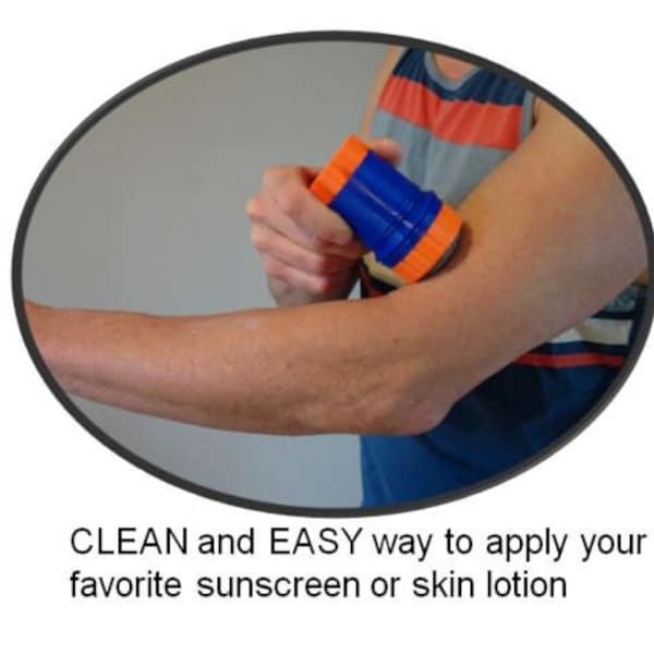 Sunscreen Lotion Applicator with Extension Handle - Reusable and Refillable