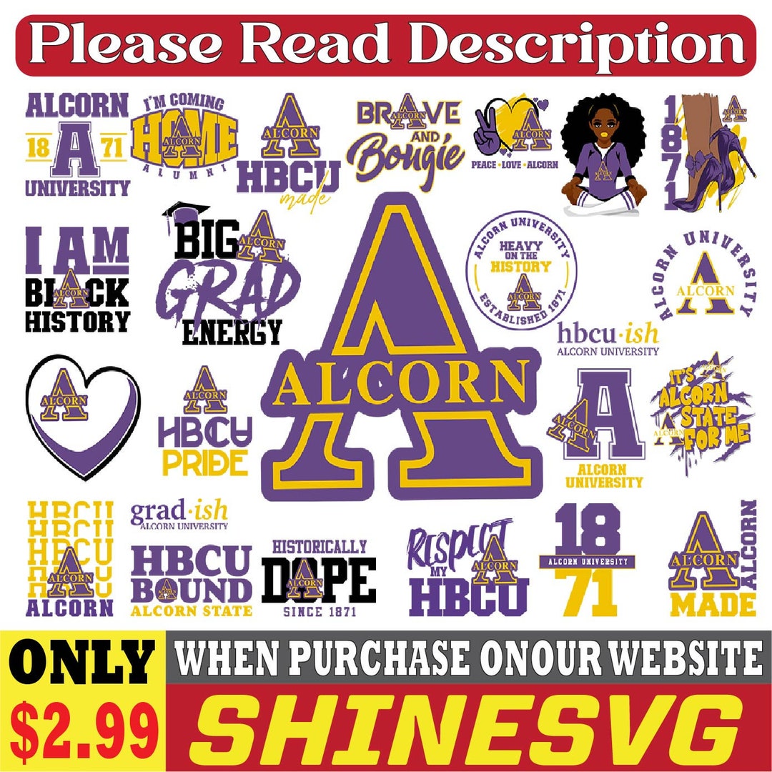 Bundle 24 Files Alcorn State University Football Team Svg Etsy
