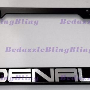 Denali On Stainless Steel License Plate Frame W/ Bolt Caps