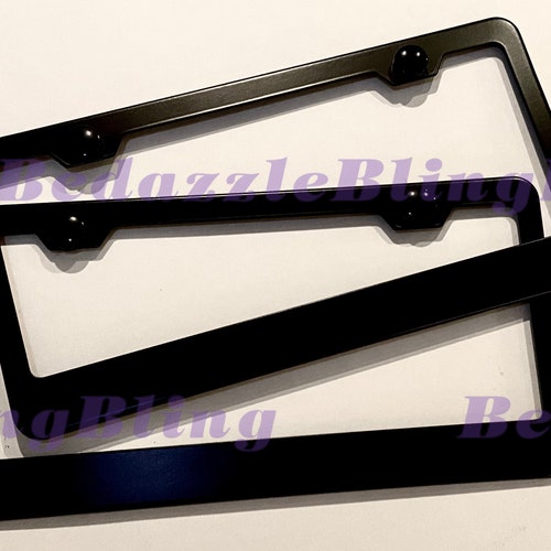 Transformer Stainless Steel License Plate Frame - Black Finished