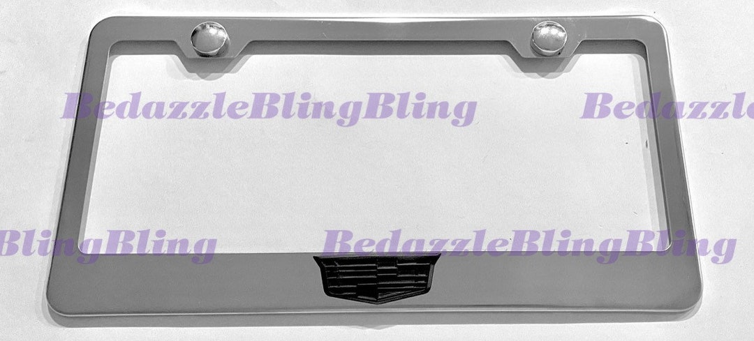 Cadillac Escalade 3D Emblem Badge on Stainless Steel License Plate ...